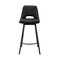 Armen Living Carise Black Faux Leather and Black Metal Swivel 30" Bar Stool LCCABABLBL30 - alternate 6